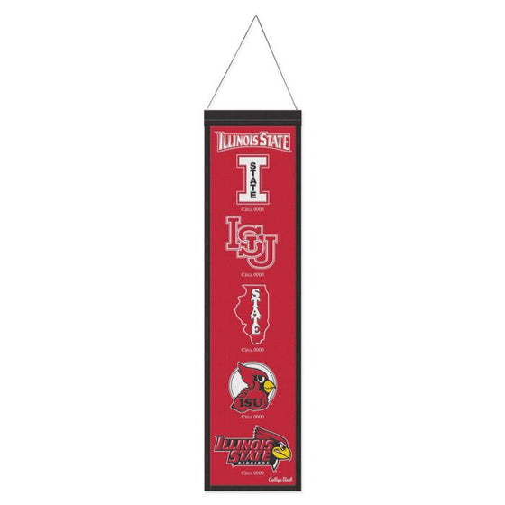 Illinois State Redbirds /College Vault Illinois State Evolution Wool Banner 8" x 32"