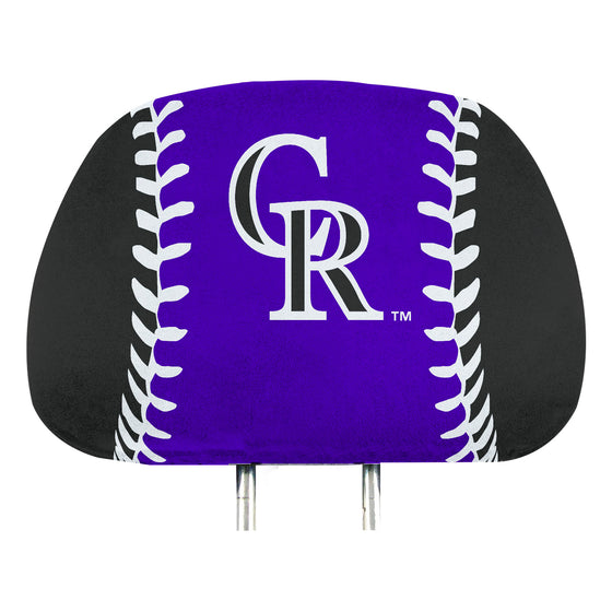 Colorado Rockies Printed Head Rest Cover Set - 2 Pieces