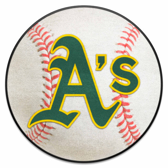 Oakland Athletics Baseball Rug - 27in. Diameter