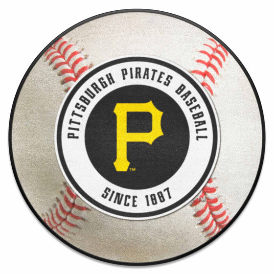 Pittsburgh Pirates Baseball Rug - 27in. Diameter