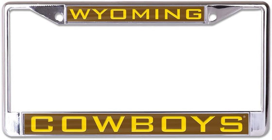 Wyoming Cowboys License Plate Frame Inlaid Style - Special Order