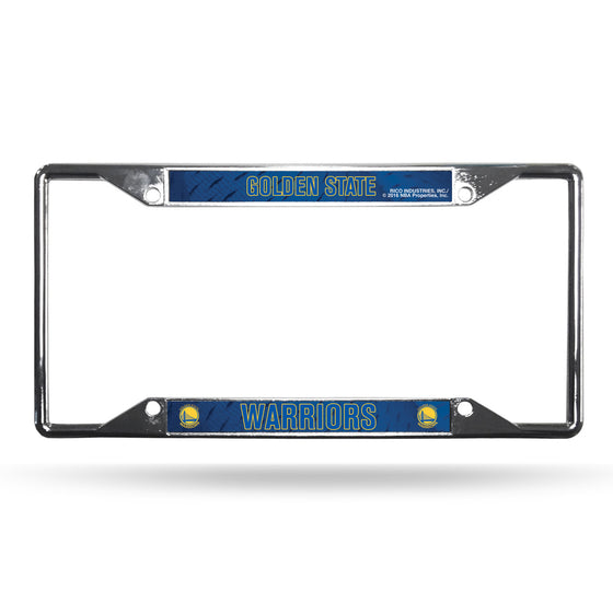 Golden State Warriors License Plate Frame Chrome EZ View (CDG)