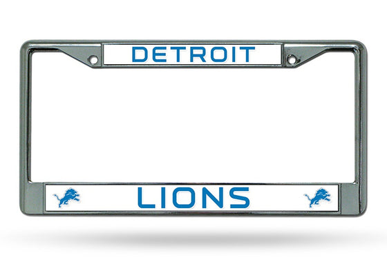 Detroit Lions License Plate Frame Chrome