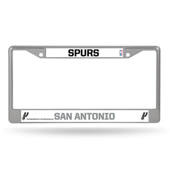 San Antonio Spurs License Plate Frame Chrome - Special Order