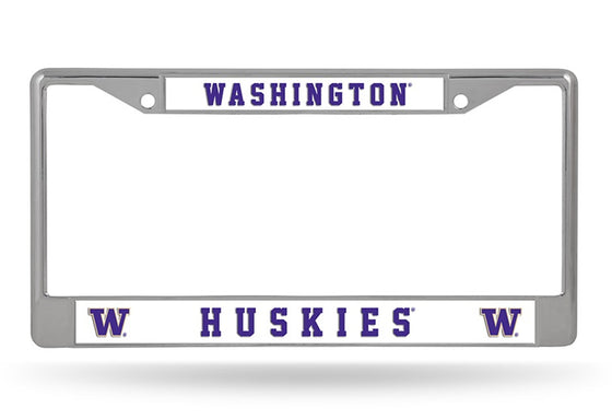 Washington Huskies License Plate Frame Chrome - Special Order