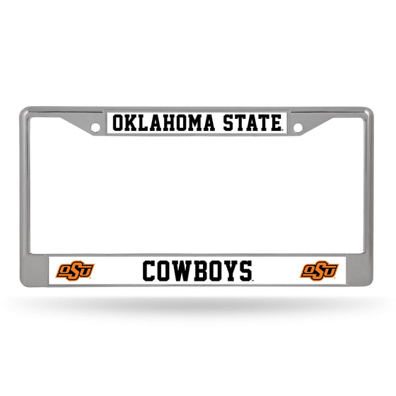 Oklahoma State Cowboys License Plate Frame Chrome