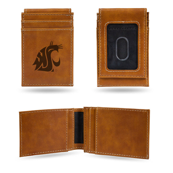 Washington State Cougars Wallet Front Pocket Laser Engraved Special Order