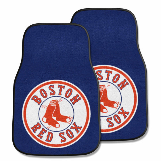 Boston Red Sox Front Carpet Car Mat Set - 2 Pieces