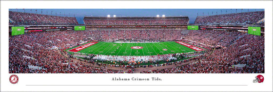 Alabama Crimson Tide Football Night Game Panoramic Picture - Bryant-Denny Stadium - 757 Sports Collectibles