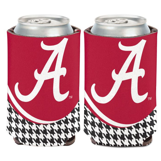 Alabama Crimson Tide /Houndstooth Can Cooler 12 oz.