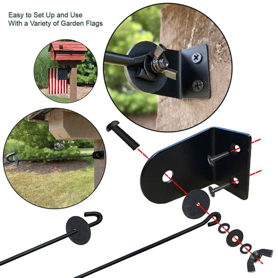 SHU Pirates Garden Flag and Mailbox Post Pole Mount Holder Set