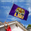 College Flags & Banners Co. Louisiana State LSU Tigers Tiger Eyes Flag with Pole and Bracket Kit