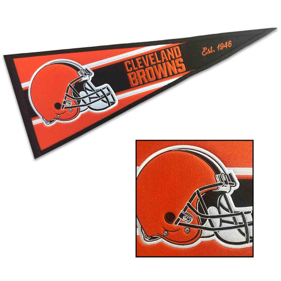 WinCraft Cleveland Browns Embroidered and Sewn Pennant