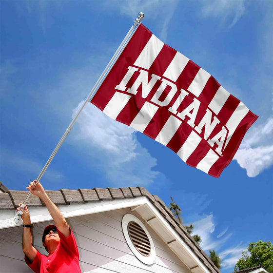 Indiana Hoosiers Stripes Large Grommet Banner Flag