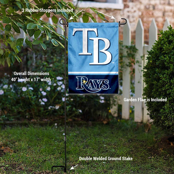 WinCraft Tampa Bay Rays Garden Flag with Stand Holder