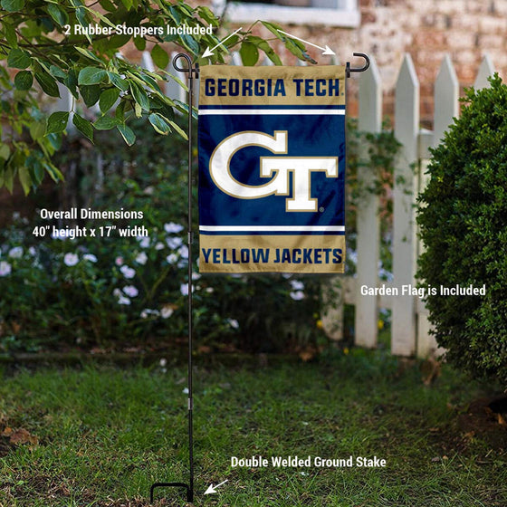 College Flags & Banners Co. Georgia Tech Yellow Jackets Garden Flag with Stand Holder