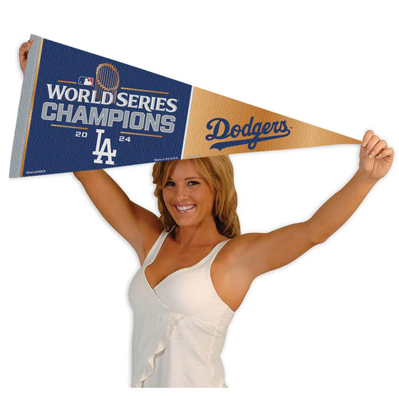 WinCraft Los Angeles Dodgers 2024 World Champions Series Soft Felt Pennant