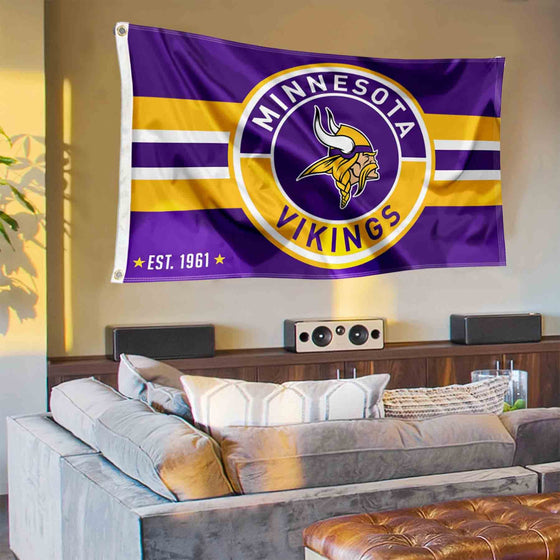 Minnesota Vikings Patch Button Banner and Tapestry Wall Tack Pads