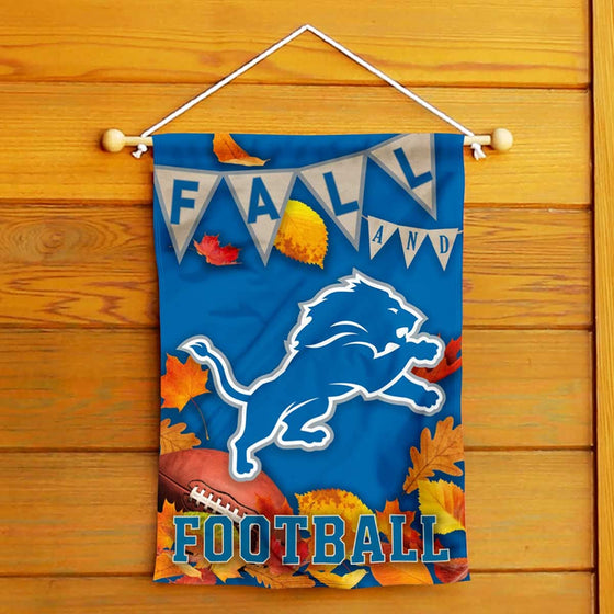 WinCraft Detroit Lions Fall Leaves Decorative Football Garden Flag Double Sided Banner