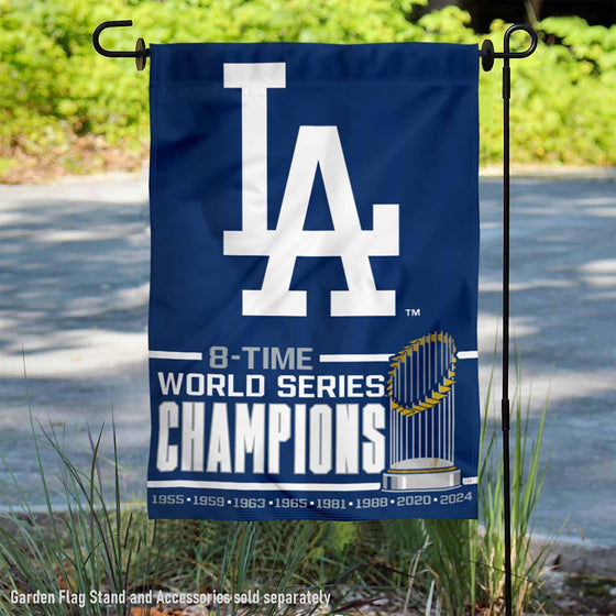 WinCraft Los Angeles Dodgers 2024 World Champions Double Sided Garden Flag