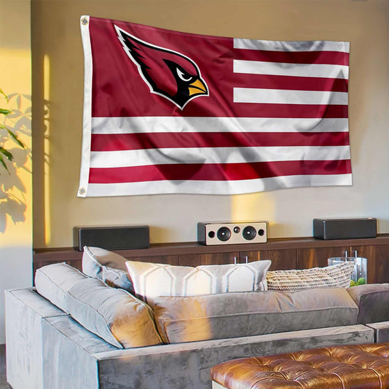 WinCraft Arizona Cardinals Nation Americana Flag Outdoor Indoor 3x5 Foot Banner