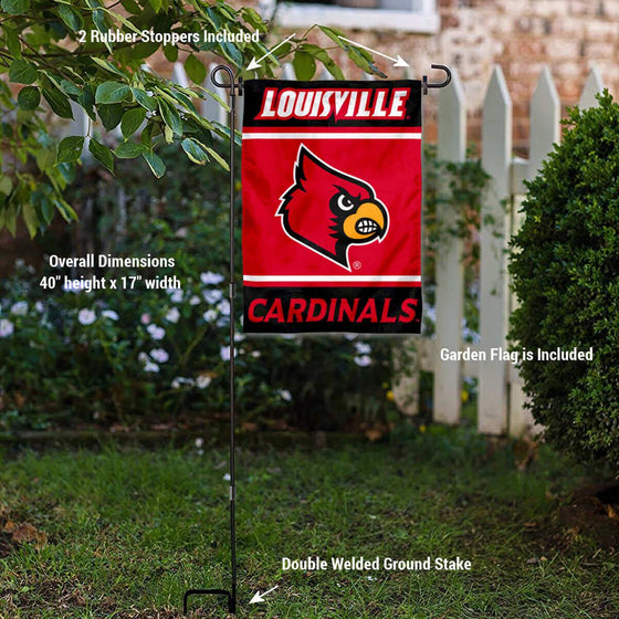 College Flags & Banners Co. Louisville Cardinals Garden Flag with Stand Holder