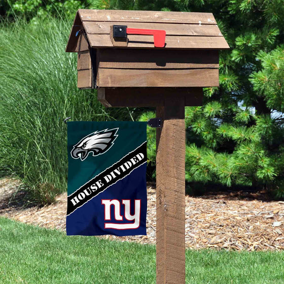 WinCraft House Divided Eagles and Giants Double Sided Garden Flag