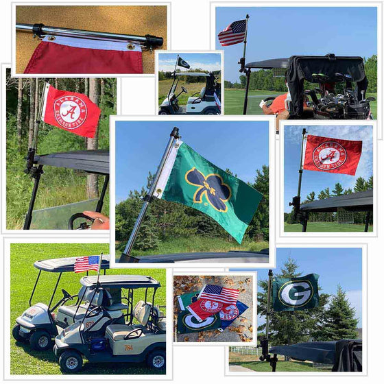 WinCraft Green Bay Packers Golf Cart Flag Pole and Holder Mounting Bracket