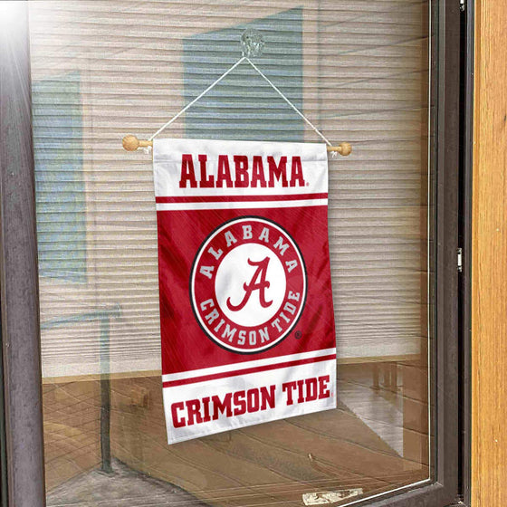 College Flags & Banners Co. Alabama Crimson Tide Window Wall Banner Hanging Flag with Suction Cup