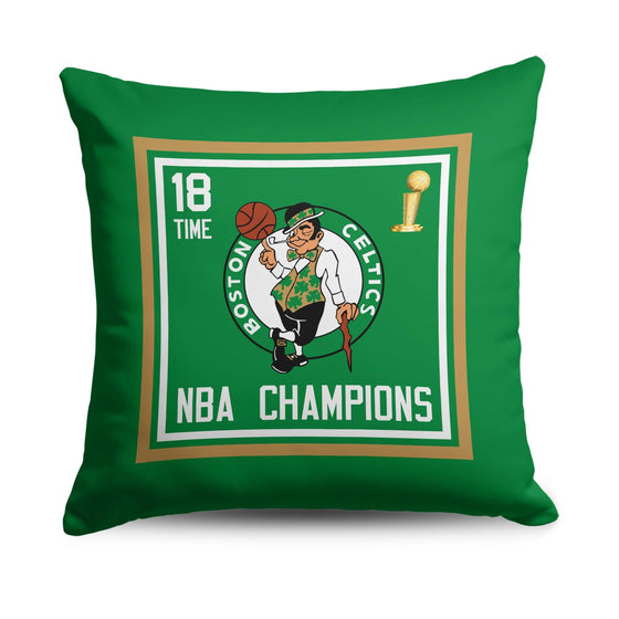 Northwest NBA Boston Celtics NBA Champions 2024 Pillow, 18" x 18", Historic