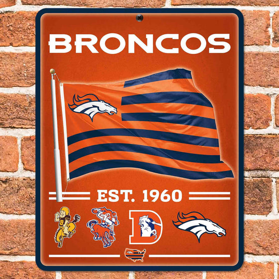 WinCraft Denver Broncos Americana Banner Flag Sign