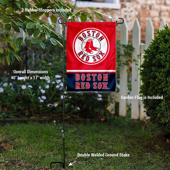 WinCraft Boston Red Sox Garden Flag with Stand Holder