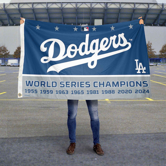 WinCraft Los Angeles Dodgers 8 Time World Champions Series 3x5 Flag