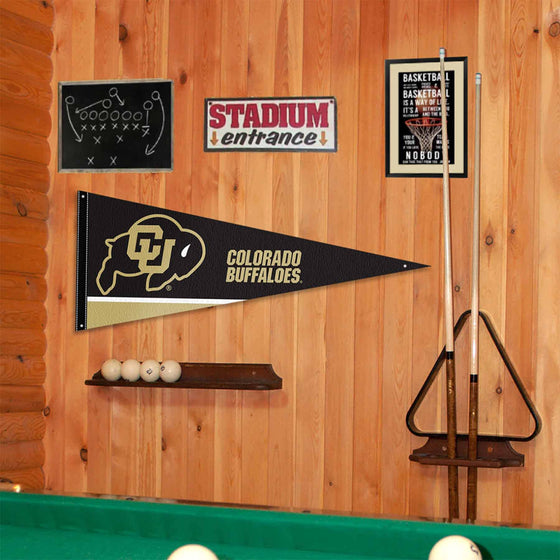 College Flags & Banners Co. Colorado Buffaloes Pennant Flag and Wall Tack Mount Pads