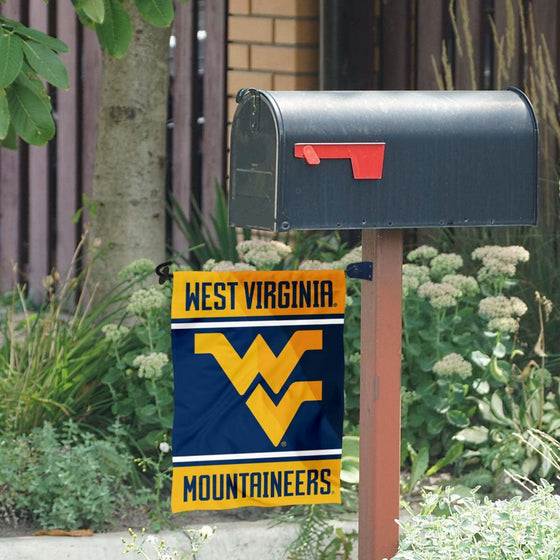 College Flags & Banners Co. West Virginia Mountaineers Garden Flag and Mailbox Post Pole Mount Holder Set