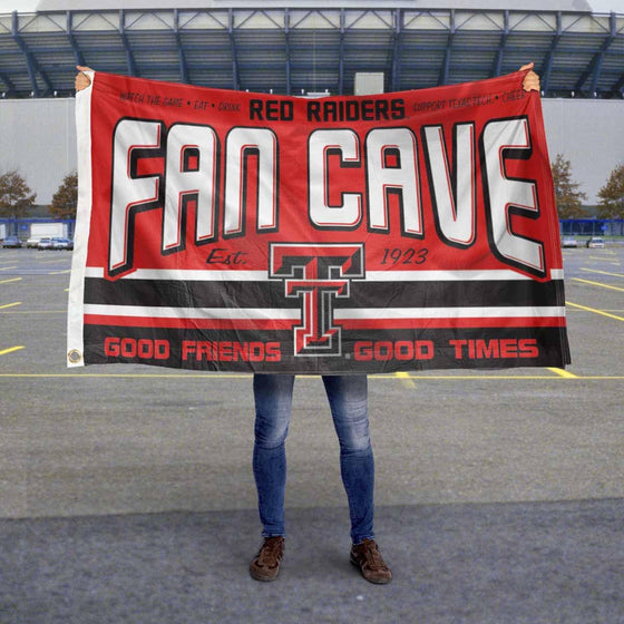 Texas Tech Red Raiders Fan Man Cave Banner Flag