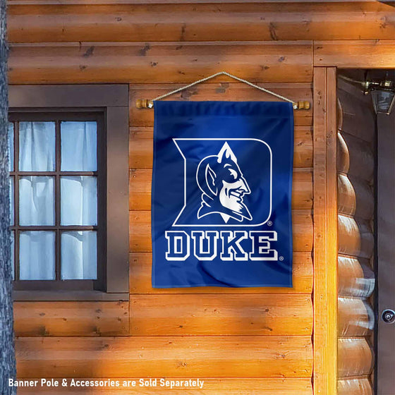 Duke Blue Devils Wordmark Double Sided House Banner Flag