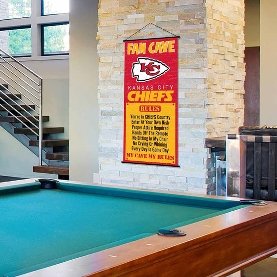 WinCraft Kansas City Chiefs Man Cave Fan Banner Wall Door Scroll