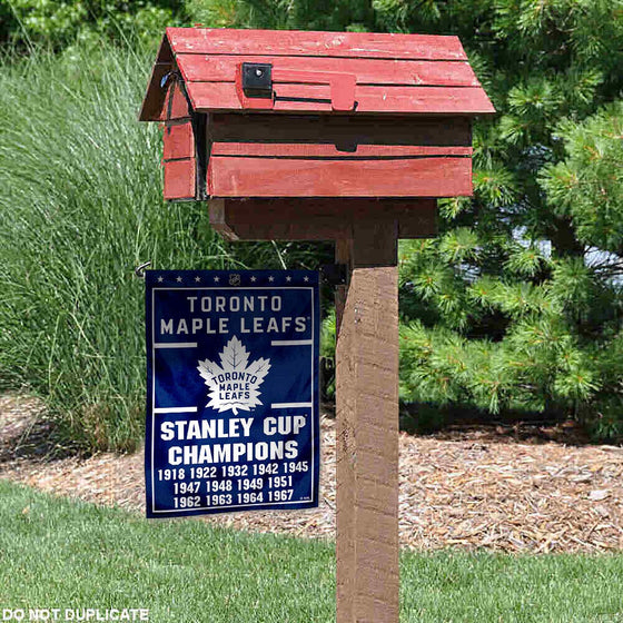 WinCraft Toronto Maple Leafs 13 Time Stanley Cup Champions Double Sided Garden Flag