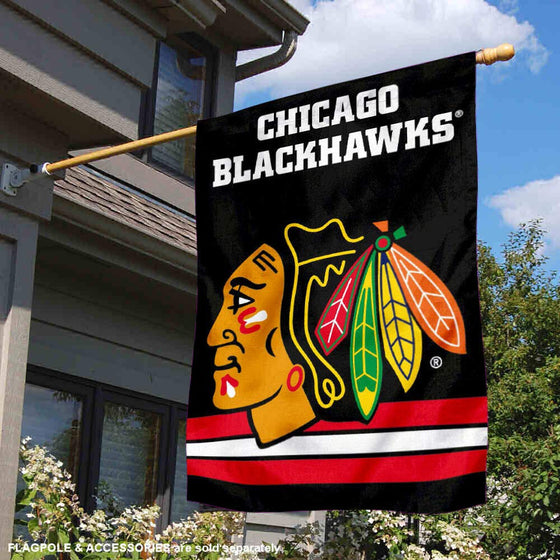 WinCraft Chicago Blackhawks Two Sided House Flag