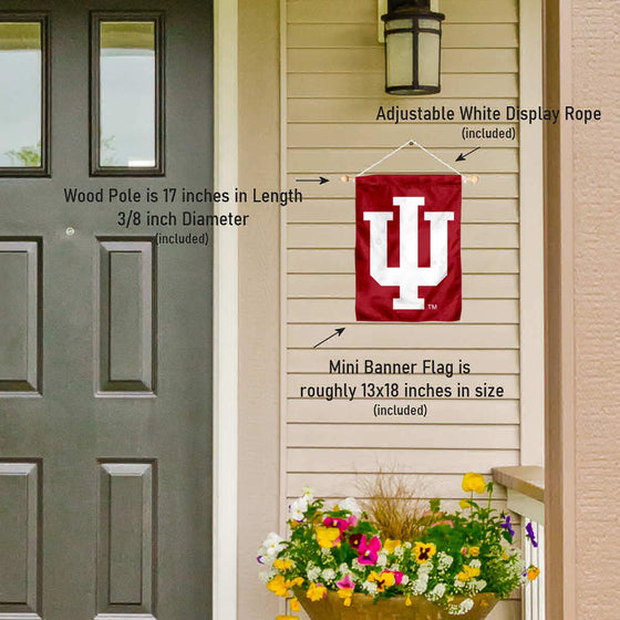 College Flags & Banners Co. Indiana Hoosiers Banner for Windows Doors and Walls