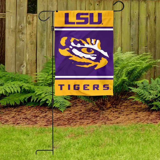 Louisiana State LSU Tigers Garden Banner Flag with Flag Pole Stand Set