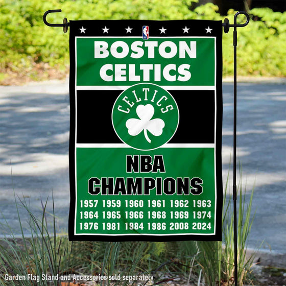 WinCraft Boston Celtics 18 Time 18x NBA Champions Garden Flag Banner