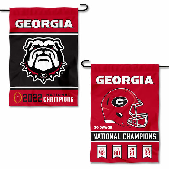 Georgia Bulldogs 2022 College Football National Champions Double Sided Garden Banner Flag