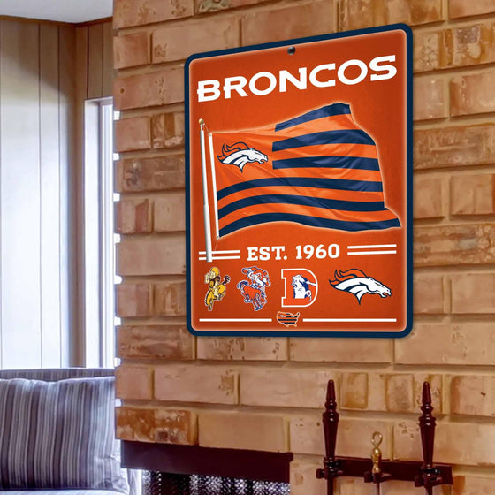 WinCraft Denver Broncos Americana Banner Flag Sign