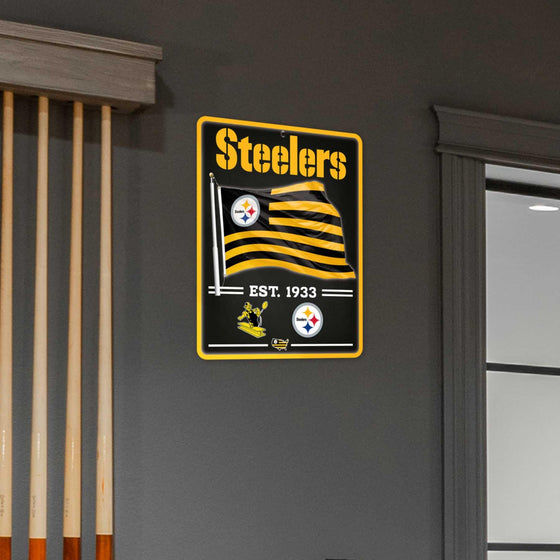 WinCraft Pittsburgh Steelers Americana Banner Flag Sign