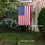 College Flags & Banners Co. US Navy Midshipmen Garden Flag and USA Stand Pole Holder Set