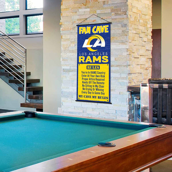 WinCraft Los Angeles Rams Man Cave Fan Banner Wall Door Scroll