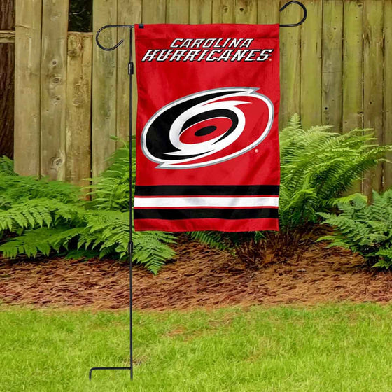 WinCraft Carolina Hurricanes Garden Flag and Pole Stand Mount Holder