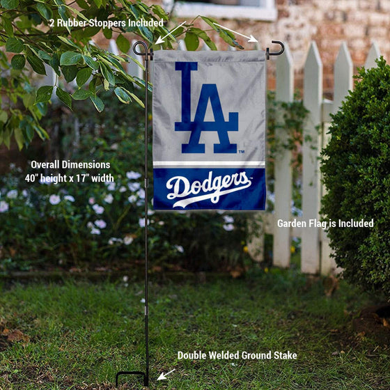 WinCraft Los Angeles Dodgers Garden Flag with Stand Holder